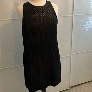 Elegant Black Silk Sleeveless Dress.